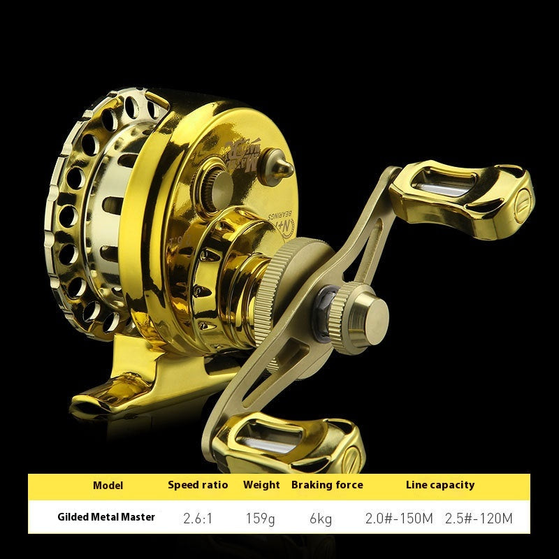 Micro Lead Raft Wheel Front Casting Wheel Bridge Raft Boat Raft Wheel Ice Fishing Wheel One-Key Magnetic Brake Slow-Descent Raft Fishing Wheel