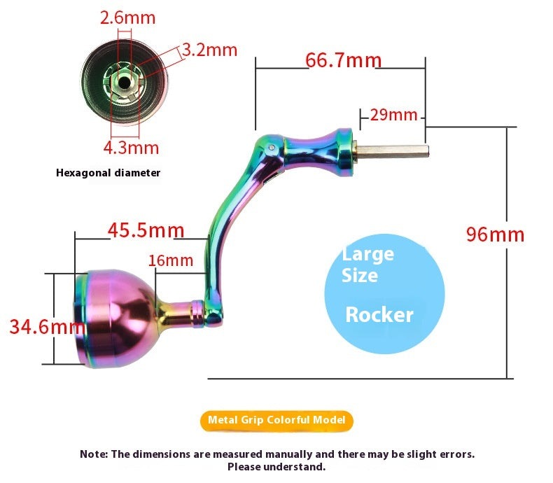 Wholesale Spinning Wheel Metal Crank Arm Metal Spherical Modified Crank Fishing Wheel Single Double Crank Accessories Grip Ball
