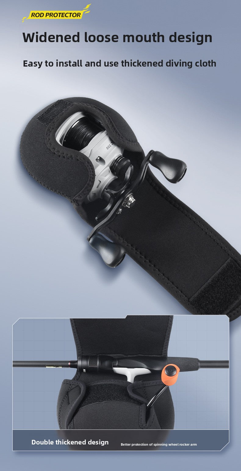 Lure Rod Bag Universal Rod Holder Bag Adjustable Length Width with Velcro Spinning Wheel Bag