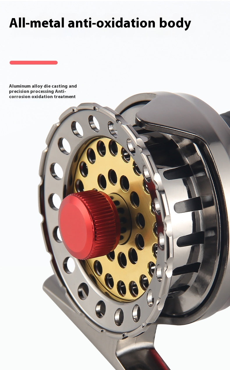Full Metal Raft Fishing Reel One-Click Slow Descent Raft Reel Micro Lead Ice Fishing Reel Gap-Free Fishing Reel Wholesale Front Cast Reel