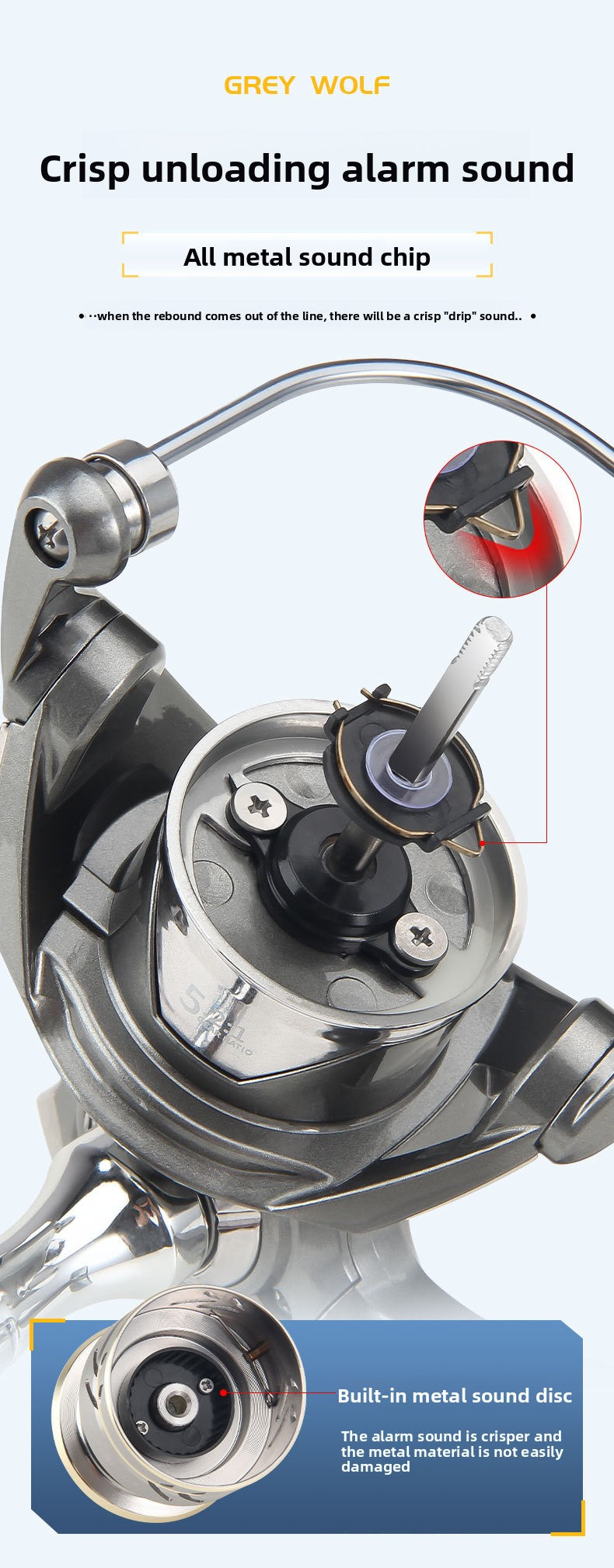 Micro Lure Spinning Reel Wholesale Fishing Reel Floating Reel Lure Reel Metal Line Cup Long Casting Reel Gray Wolf