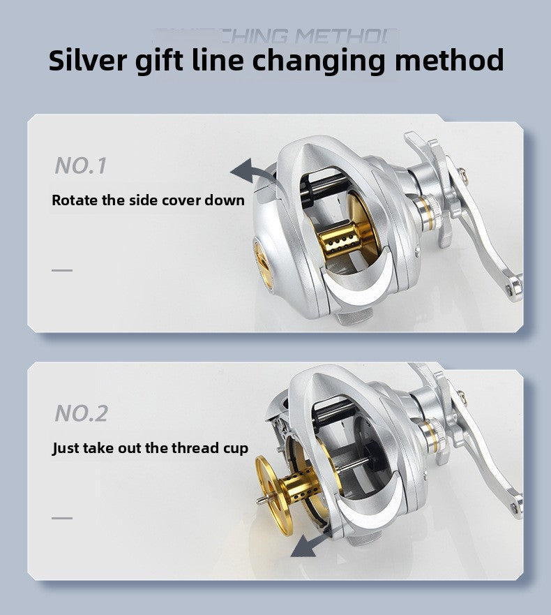Black Water Drop Reel Thunder Strong Long Casting Fishing Reel Boat Fishing Reel Big Fish Reel Deep Line Cup Lure Reel Sea Fishing Reel
