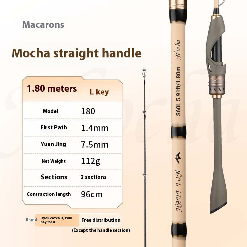 1.68m UL Micro Lure Rod 2.1m Universal Long Casting Fishing Rod Carbon EVA Handle Fishing Rod Black Rod