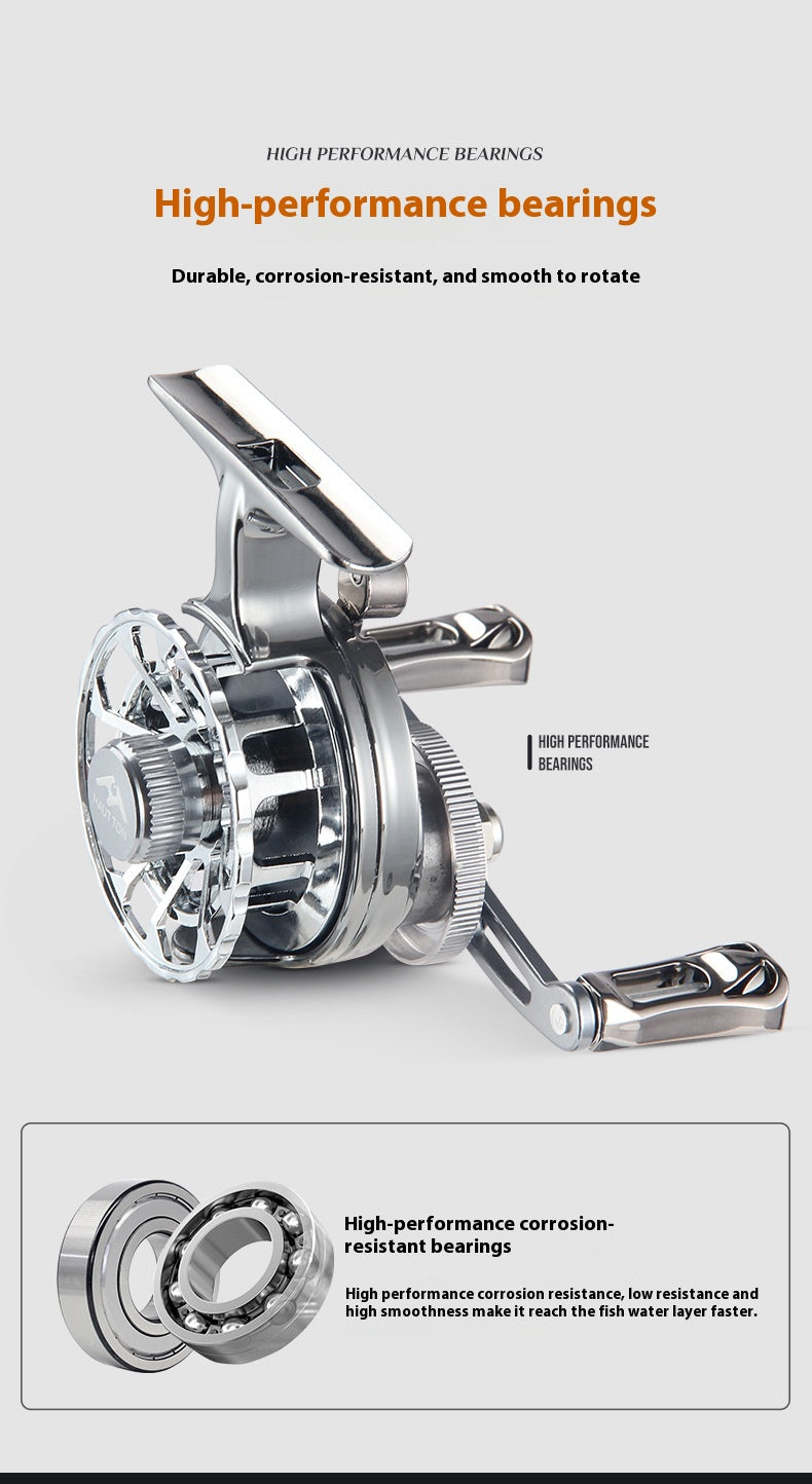 Ice Fishing Reel Winter Fishing Reel Raft Fishing Reel Double Arm High Leg Fishing Reel Point Release Line Raft Reel Front Fishing Reel