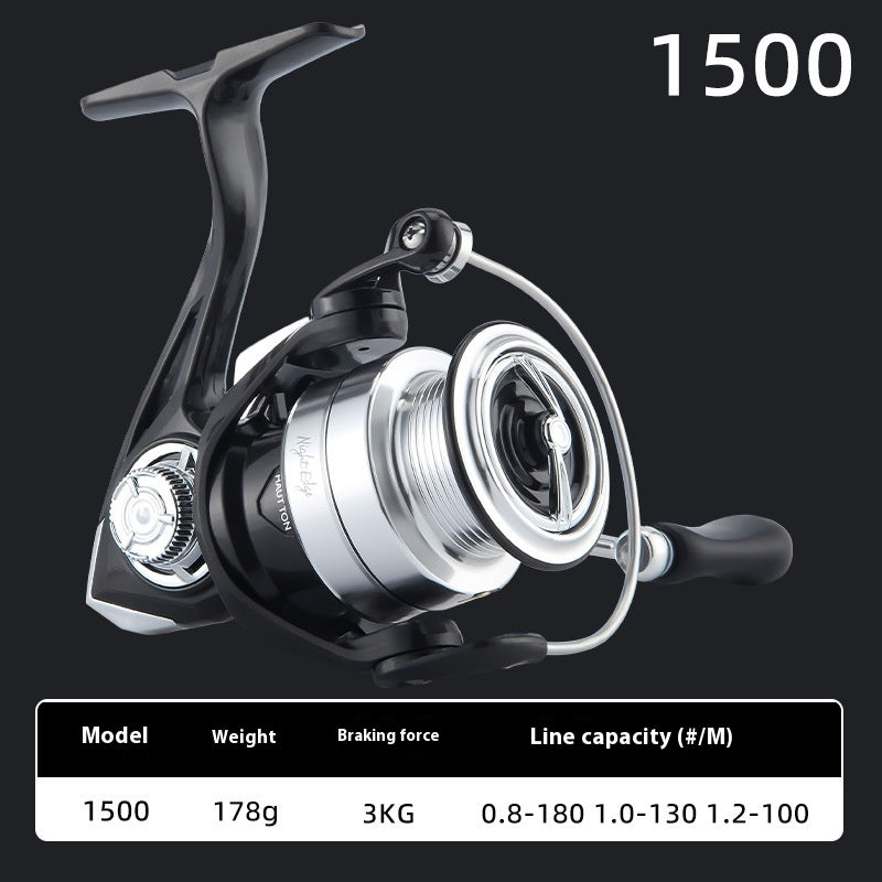 Night Blade Spinning Reel Lure Casting Reel Carbon Fiber Saltwater Resistant Fishing Reel 5+1 Stainless Steel Bearing Micro Reel