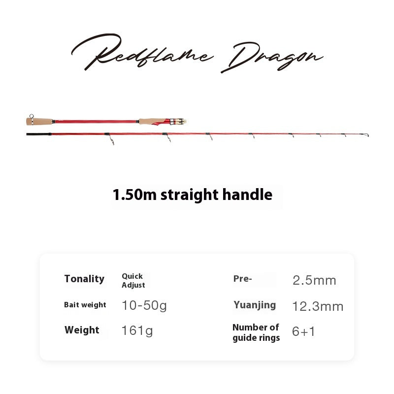Offshore Boat Fishing Rod Long Casting Jigging Rod Carbon Fiber Sea Fishing Rod Fiberglass Fishing Rod One and a Half Sea Rod Squid Rod