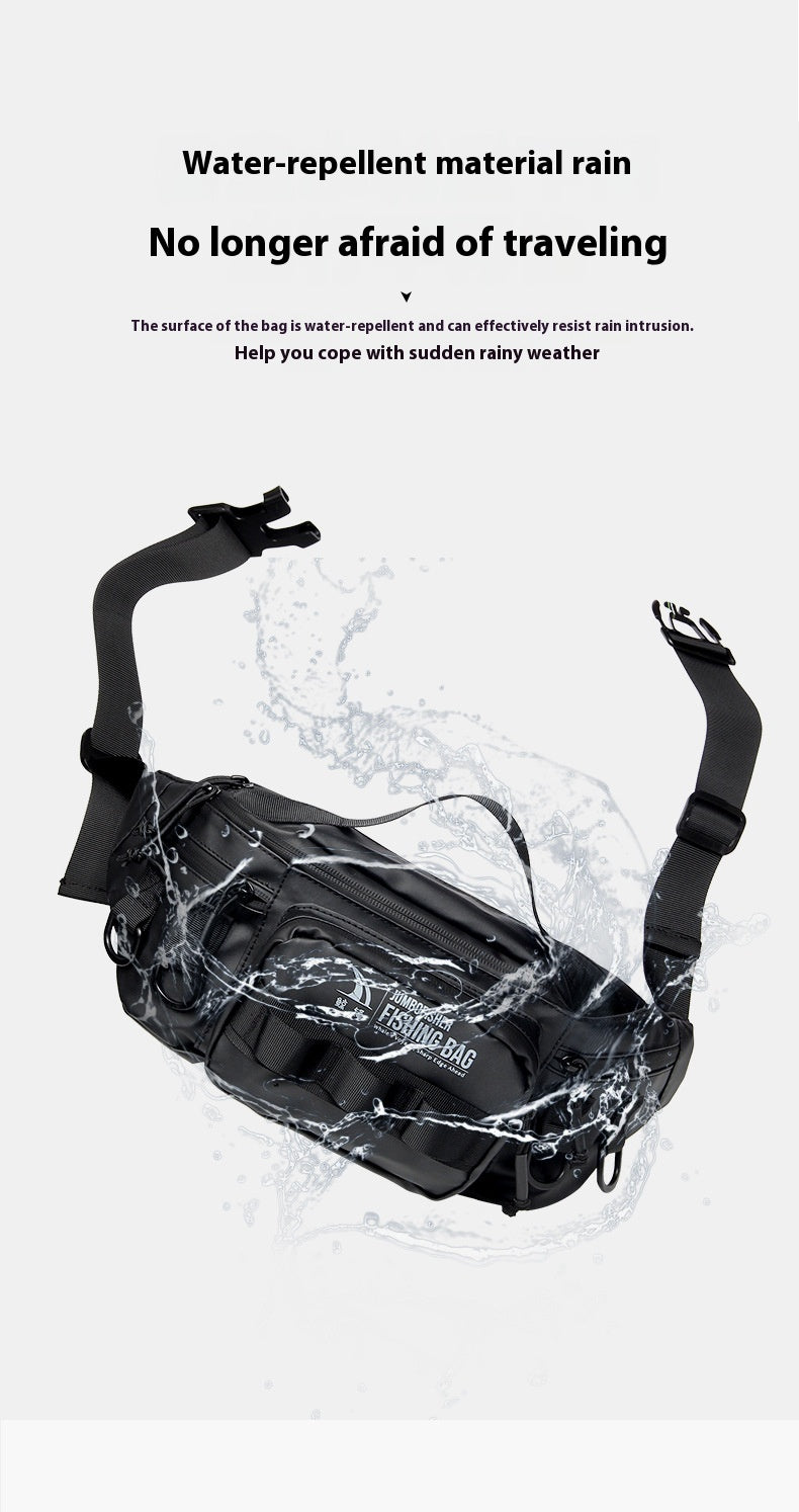 Waterproof Lure Waist Bag Wholesale Multifunctional Outdoor Fishing Bag Shoulder Bag Large Capacity Single Shoulder Crossbody Lure Bag