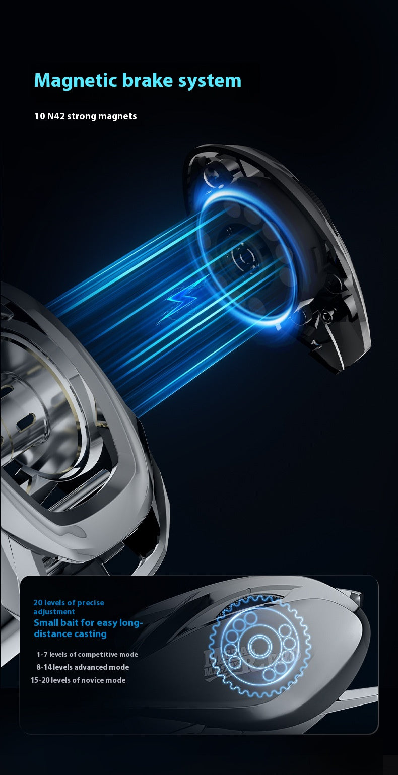 Metal Plated Fishing Reel Carbon Lure Baitcasting Reel Short Shaft Line Cup Fishing Reel 7.1:1 Micro Fishing Reel Wholesale