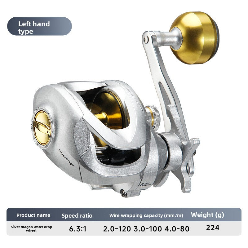 Black Water Drop Reel Thunder Strong Long Casting Fishing Reel Boat Fishing Reel Big Fish Reel Deep Line Cup Lure Reel Sea Fishing Reel