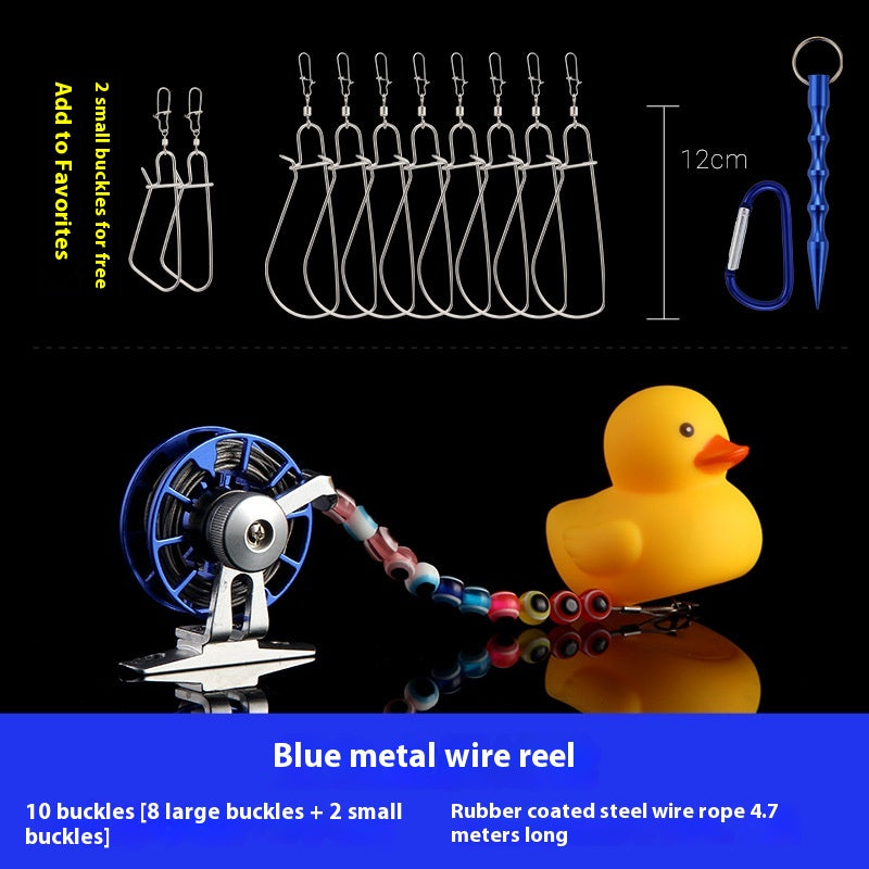 Haodun Little Yellow Duck Live Fish Clip Wholesale Metal Stainless Steel Lure Live Fish Clip Set Fish Lock Clip Fish Clip Wheel Fishing Clip