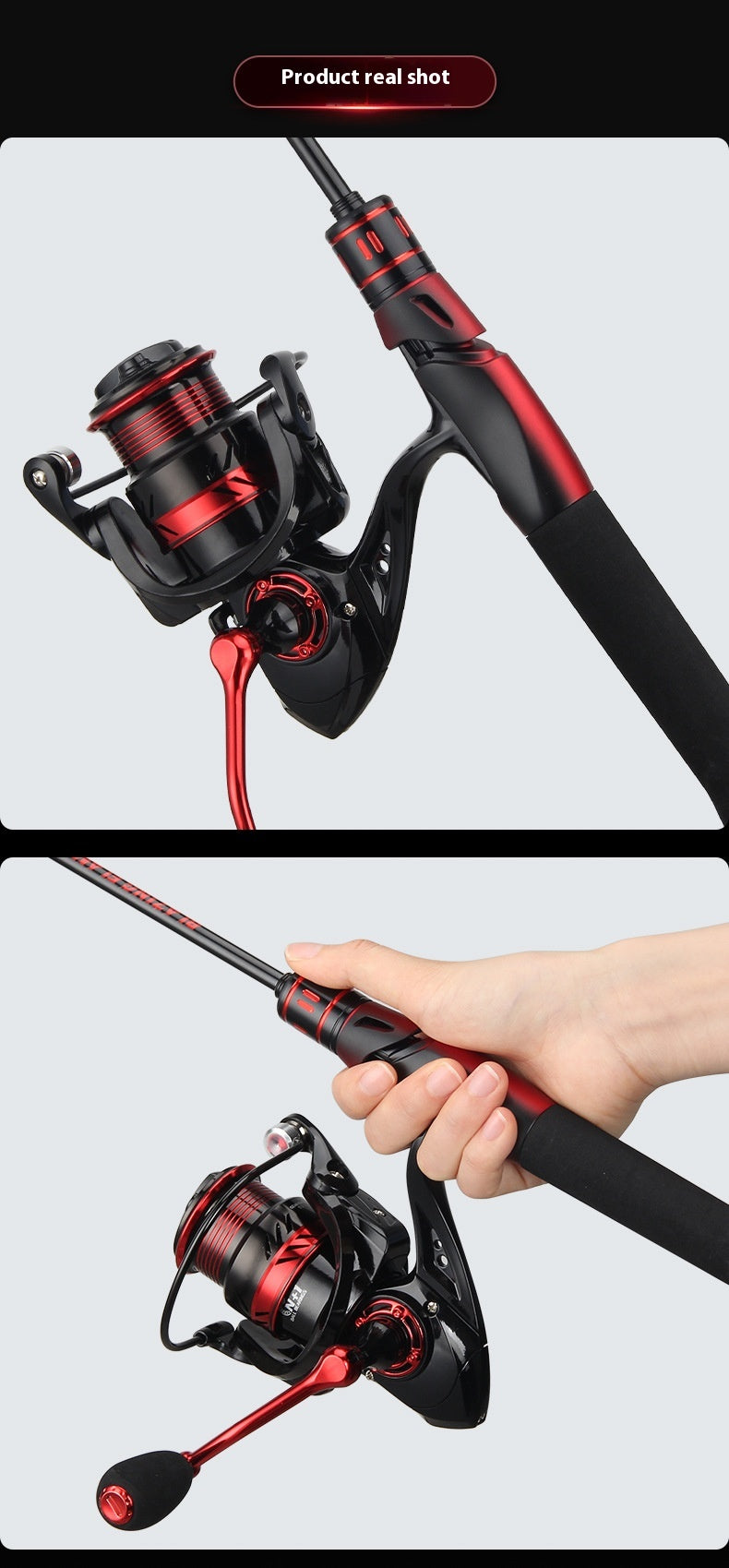 Lure Rod Full Set 1.68m Fishing Rod Set with Baitcasting Reel Gun Handle Fishing Rod Straight Handle UL Micro Rod Horse Mouth Rod