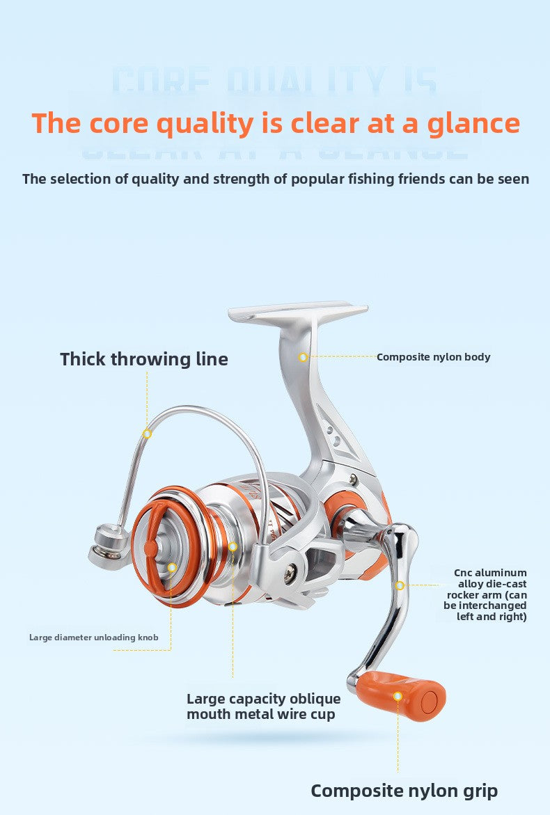 Screw-in Micro Lure Spinning Reel Gapless 2+1 Long Casting Fishing Reel Fishing Line Reel Micro Reel Sea Rod Reel
