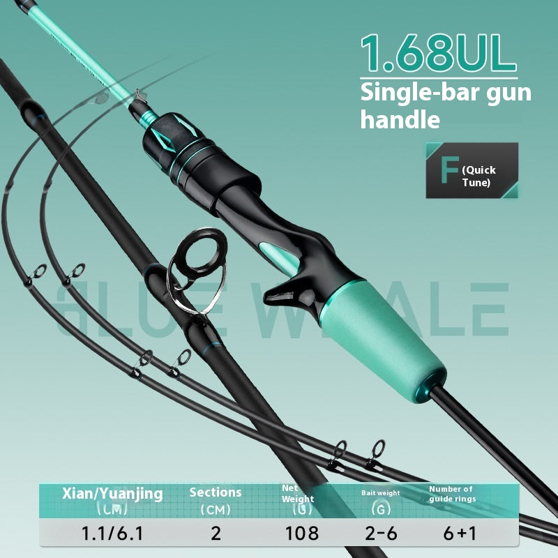 Long Casting Universal Lure Rod Double Rod Tip ML Adjustment UL Adjustment M Adjustment Carbon Fiber Fishing Rod Wholesale Mouth Rod Micro Rod