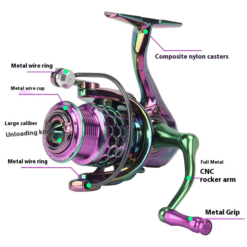 Spinning Reel Full Metal Fishing Reel Lure Blackfish Reel Sea Fishing Reel Sea Rod Reel Long Casting Reel Anchor Fishing Reel