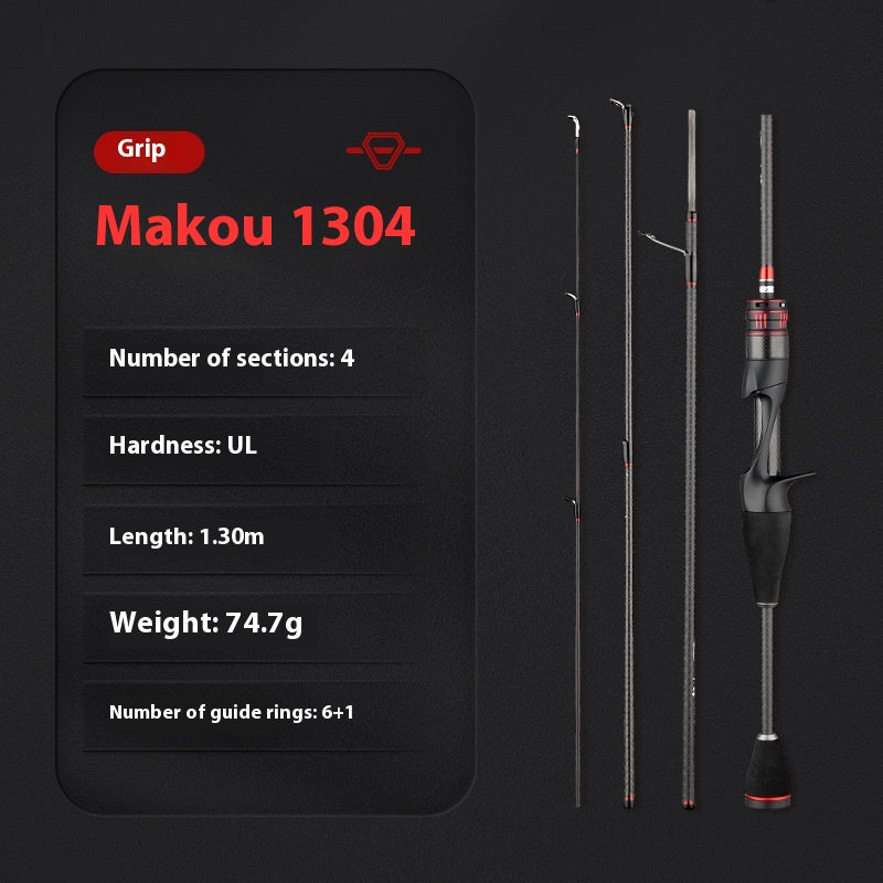 Full Set Fuji O-Ring Four-Section Micro Rod UL Ultra-Soft Multi-Section Lure Rod Teben Xiaosi Four-Mouth Rod 68g