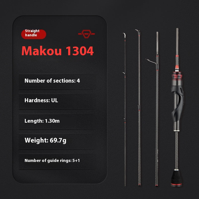 Full Set Fuji O-Ring Four-Section Micro Rod UL Ultra-Soft Multi-Section Lure Rod Teben Xiaosi Four-Mouth Rod 68g