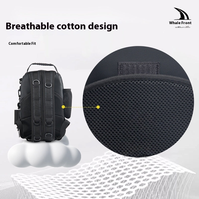 Large Capacity Lure Bag Wholesale, Can Insert Lure Rod, Multifunctional Fishing Backpack, Single Shoulder Bag, 3-Layer Storage