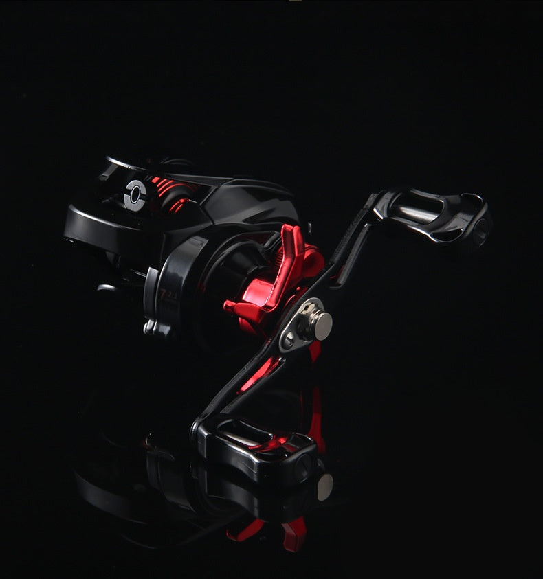 Electroplated Universal Water Drop Reel Lure Casting Fishing Reel with Drag Alarm 7.2:1 Metal Fishing Reel