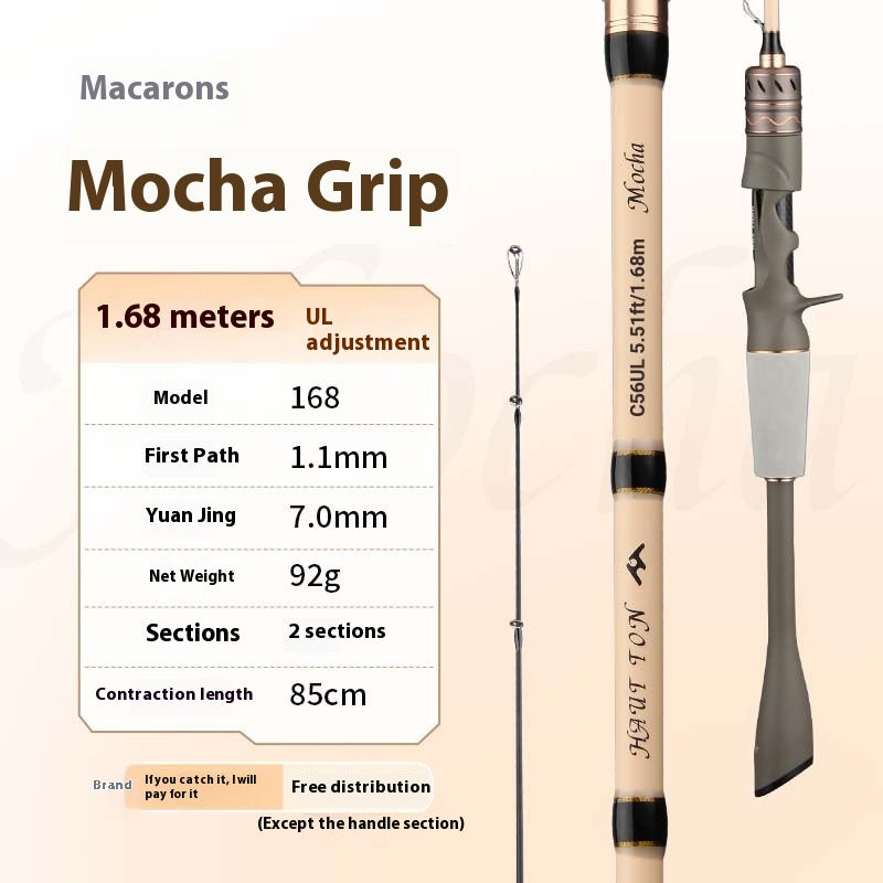 1.68m UL Micro Lure Rod 2.1m Universal Long Casting Fishing Rod Carbon EVA Handle Fishing Rod Black Rod