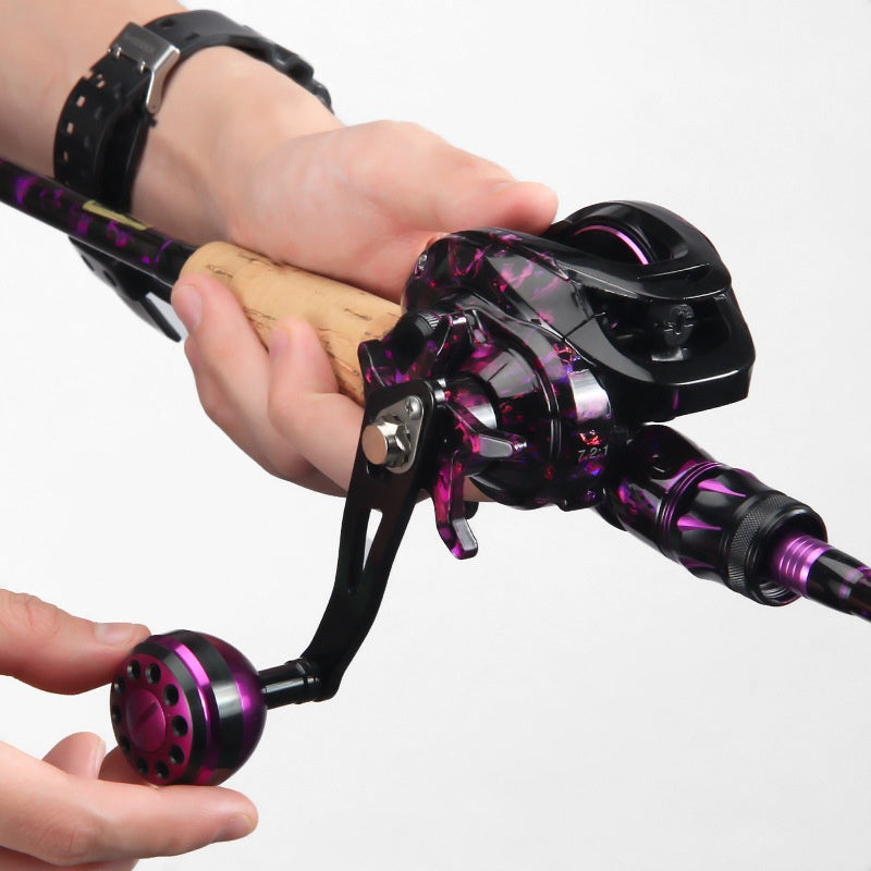 Water Drop Wheel Modified Metal Single Crank Handle Drum Wheel Single Crank Arm Fishing Wheel Spherical Grip Ball 36.6g New Product