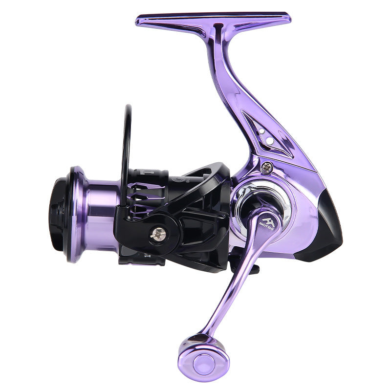 Micro Fishing Reel Deep Line Cup Fishing Reel Sea Fishing Reel Black Electroplated Fishing Reel Lure Spinning Reel