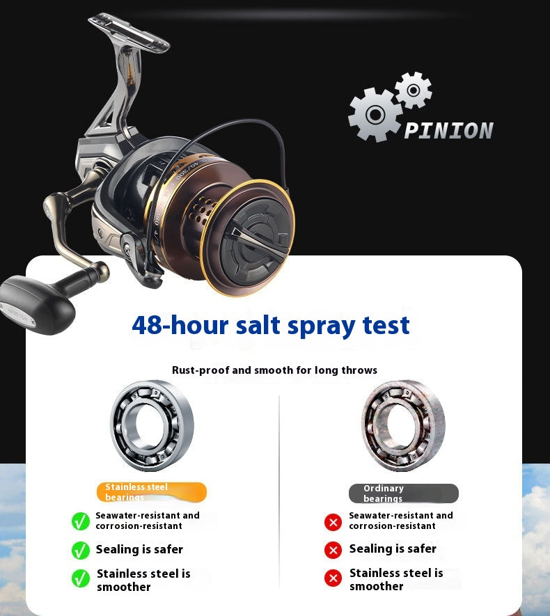 Spinning Reel Long Casting Sea Rod Reel Casting Reel Fishing Reel 12000 Fish Reel Sea Rod Reel Fishing Line Reel Anchor Reel Fishing Gear
