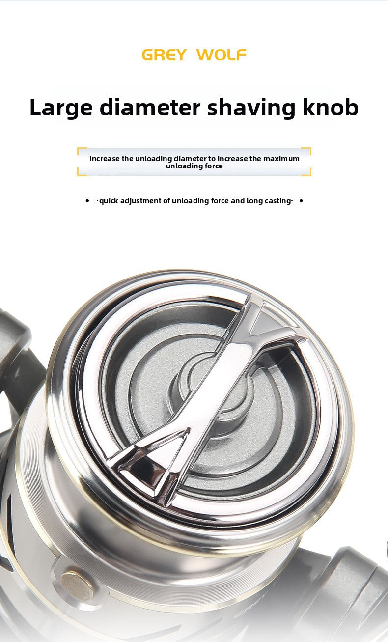Micro Lure Spinning Reel Wholesale Fishing Reel Floating Reel Lure Reel Metal Line Cup Long Casting Reel Gray Wolf