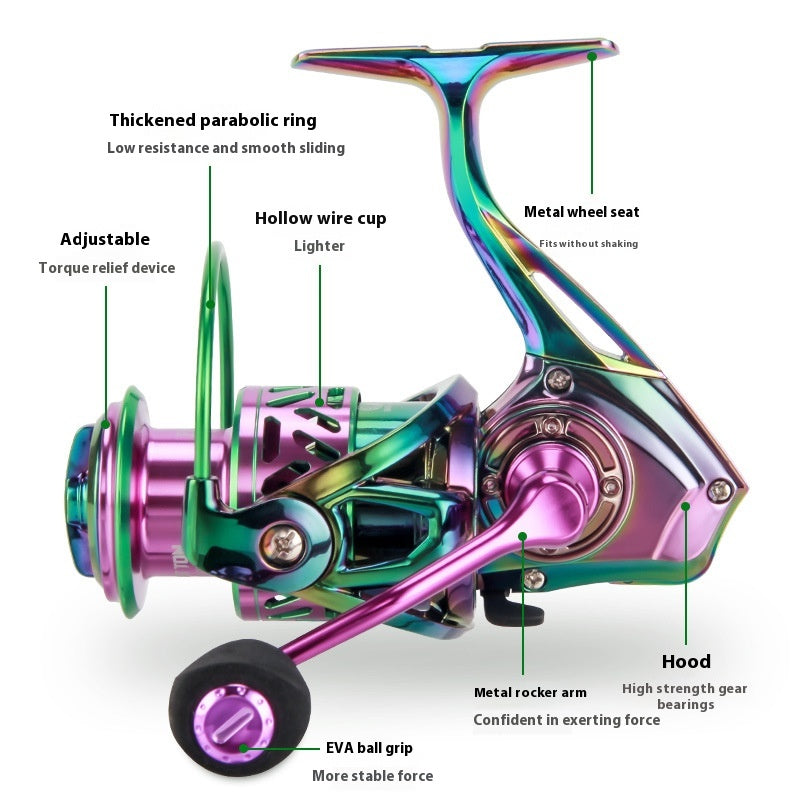 Spinning Reel Full Metal Fishing Reel Lure Blackfish Reel Sea Fishing Reel Sea Rod Reel Long Casting Reel Anchor Fishing Reel