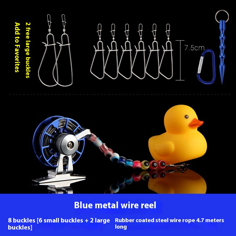Haodun Little Yellow Duck Live Fish Clip Wholesale Metal Stainless Steel Lure Live Fish Clip Set Fish Lock Clip Fish Clip Wheel Fishing Clip
