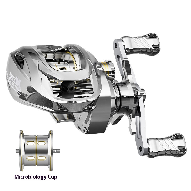 Metal Plated Fishing Reel Carbon Lure Baitcasting Reel Short Shaft Line Cup Fishing Reel 7.1:1 Micro Fishing Reel Wholesale