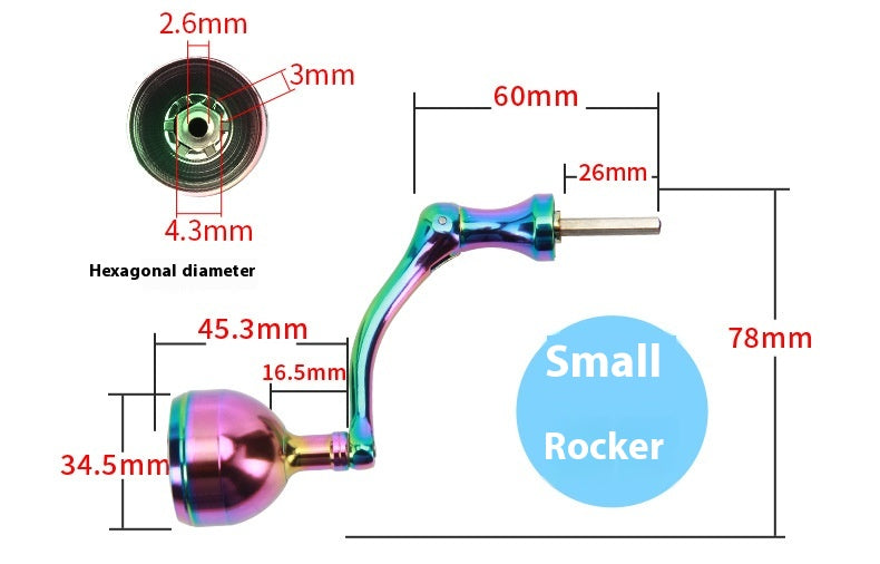 Wholesale Spinning Wheel Metal Crank Arm Metal Spherical Modified Crank Fishing Wheel Single Double Crank Accessories Grip Ball