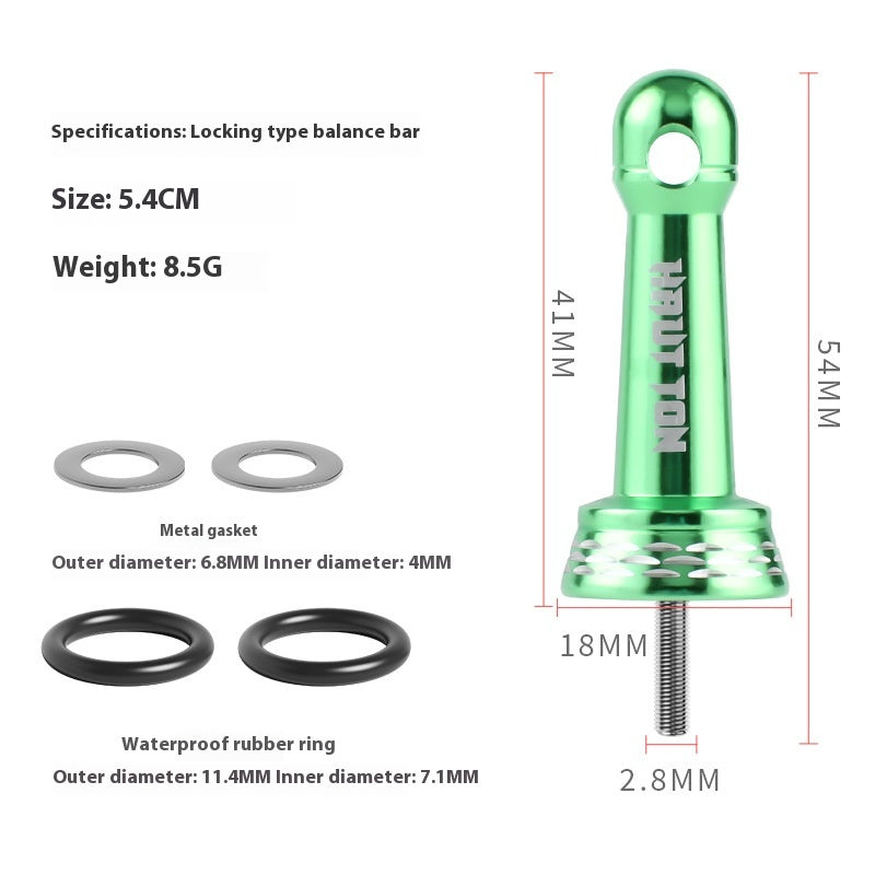 Spinning Wheel Metal Balance Rod Fishing Wheel Anti-Collision Rod Modified Fishing Wheel Rocker Arm Nut Accessories Can Hang Bait