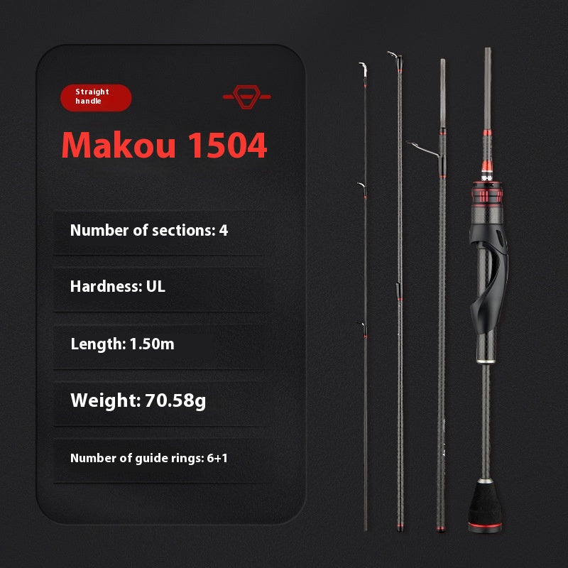 Full Set Fuji O-Ring Four-Section Micro Rod UL Ultra-Soft Multi-Section Lure Rod Teben Xiaosi Four-Mouth Rod 68g