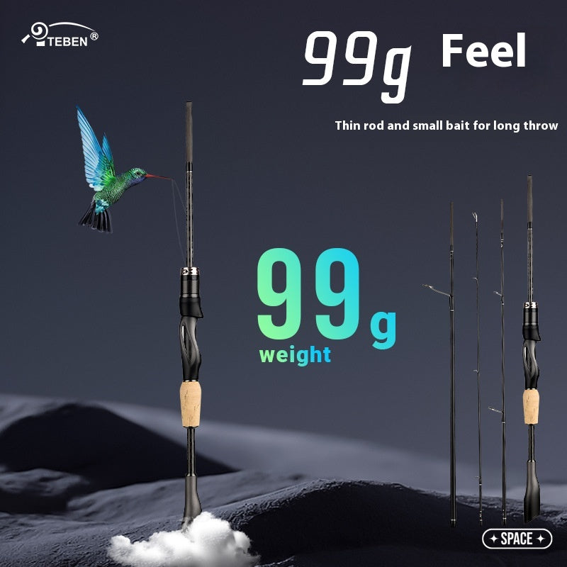 Full Fuji O-Ring Carbon Lure Rod Wholesale ML Adjustable Universal Long Casting Rod Four-Section Portable Travel Rod Only 99g