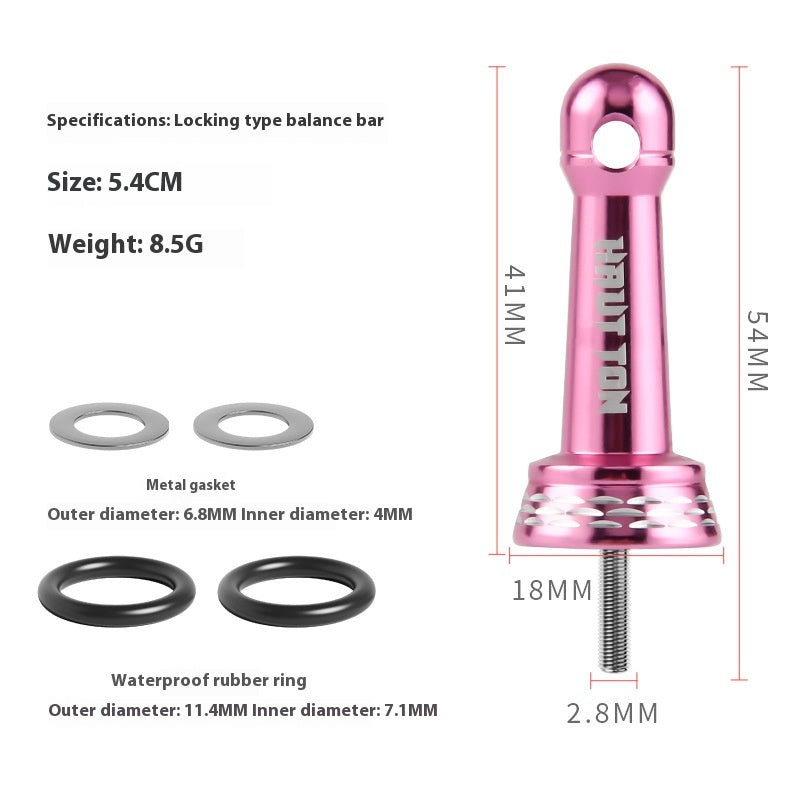 Spinning Wheel Metal Balance Rod Fishing Wheel Anti-Collision Rod Modified Fishing Wheel Rocker Arm Nut Accessories Can Hang Bait