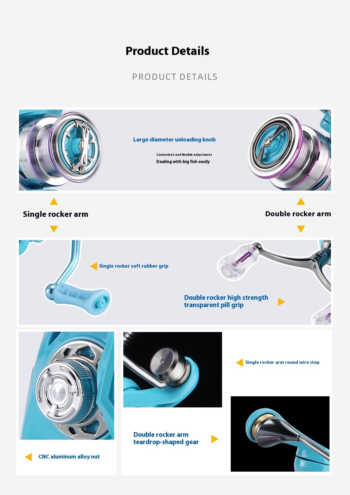 Anti-Explosion Line Long Casting Spinning Reel Wholesale 3+1 Gap-Free Fishing Reel 5.2:1 Double Arm Fishing Reel Micro Reel