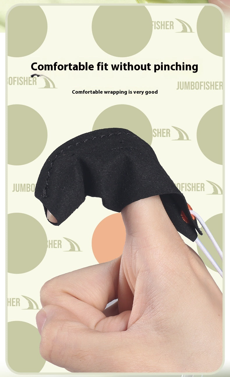 Spinning Wheel Casting Anti-Cut Finger Gloves Genuine Leather Anti-Cut Wear-Resistant Thickened Finger Gloves Wholesale Lure Fishing Gear