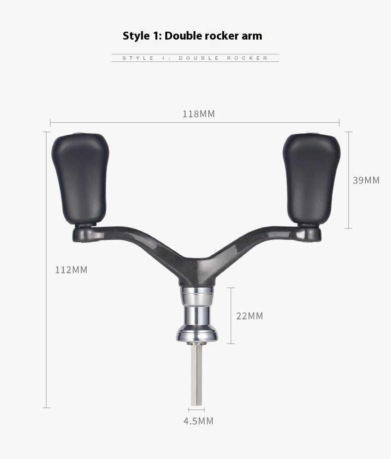Carbon Spinning Wheel Single Handle Only 32g Four-Corner Double Handle 1000-4000 Model Universal Hexagonal Handle