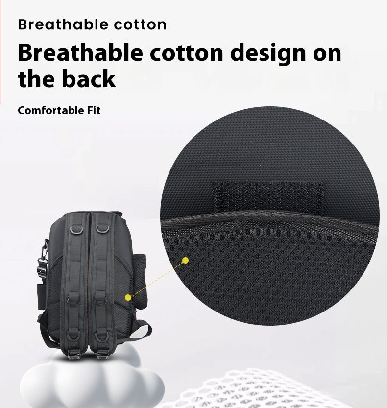 Multifunctional Lure Backpack Waterproof Outdoor Bag Rod Insert Fishing Bag Large Capacity Chest Bag Single Shoulder Bag