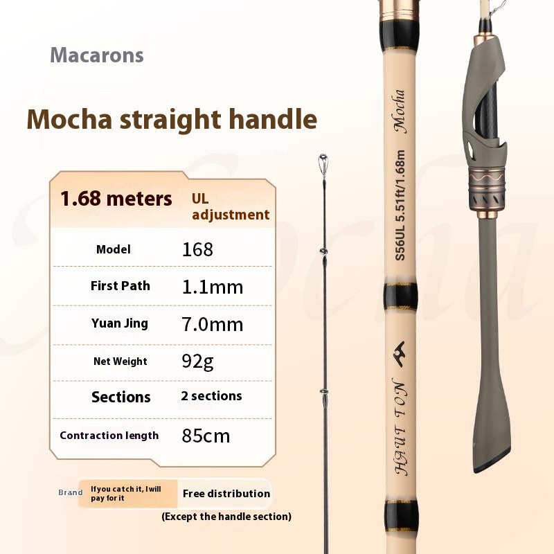 1.68m UL Micro Lure Rod 2.1m Universal Long Casting Fishing Rod Carbon EVA Handle Fishing Rod Black Rod