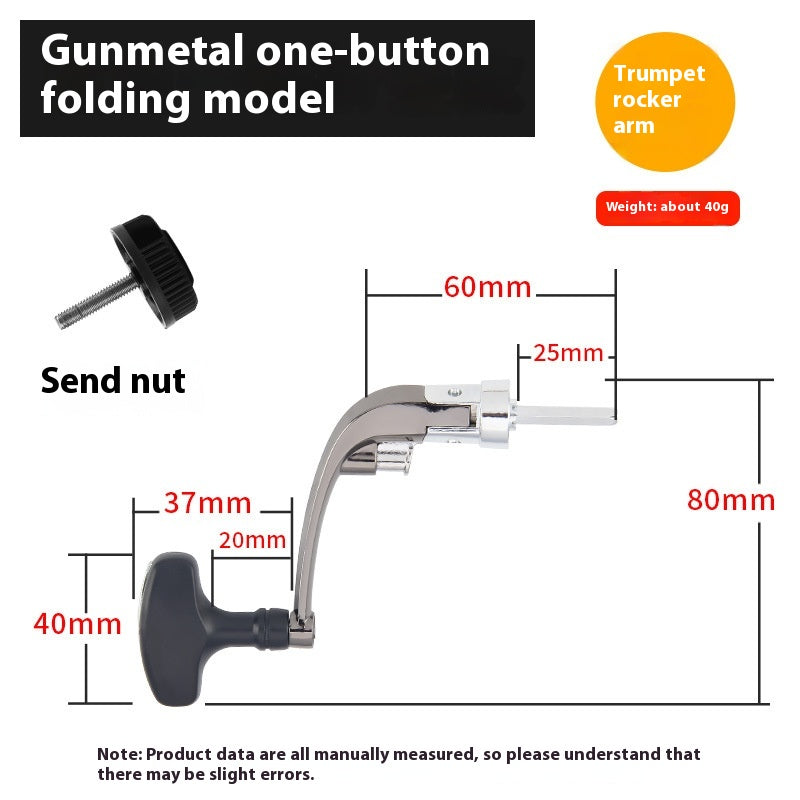 Wholesale Spinning Wheel Metal Crank Arm Metal Spherical Modified Crank Fishing Wheel Single Double Crank Accessories Grip Ball