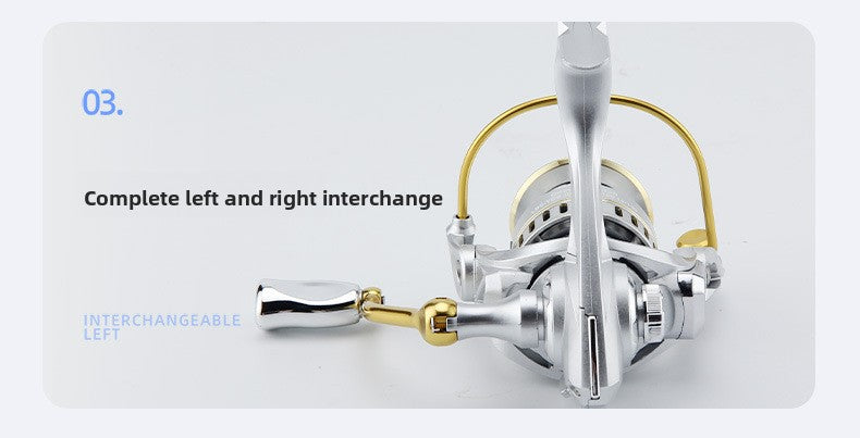 3+1 Gapless Lure Spinning Reel Metal Line Cup Long Casting Fishing Reel Universal Reel Fishing Reel Sea Rod Reel YC