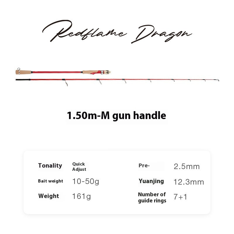 Offshore Boat Fishing Rod Long Casting Jigging Rod Carbon Fiber Sea Fishing Rod Fiberglass Fishing Rod One and a Half Sea Rod Squid Rod