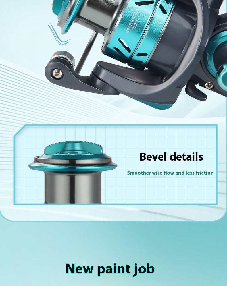 DK4 Generation Gapless Long Casting Lure Spinning Reel Wholesale Metal Line Cup Fishing Reel Micro Fishing Reel Sea Fishing Reel