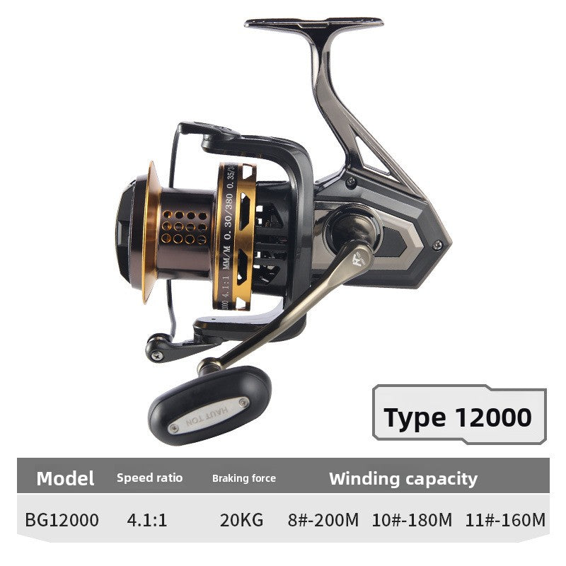 All-metal gapless spinning wheel long-cast sea fishing throwing wheel anti-seawater fishing wheel large object wheel anchor fish wheel BG