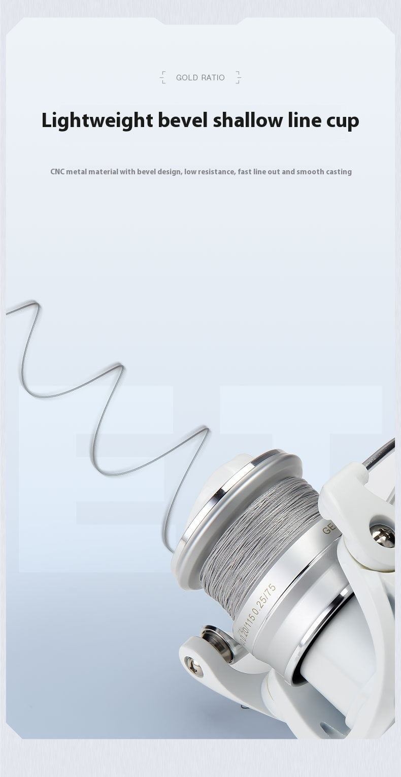 Micro Lure Spinning Reel New Small White Reel Metal Long Casting Fishing Reel Sea Rod Reel ET