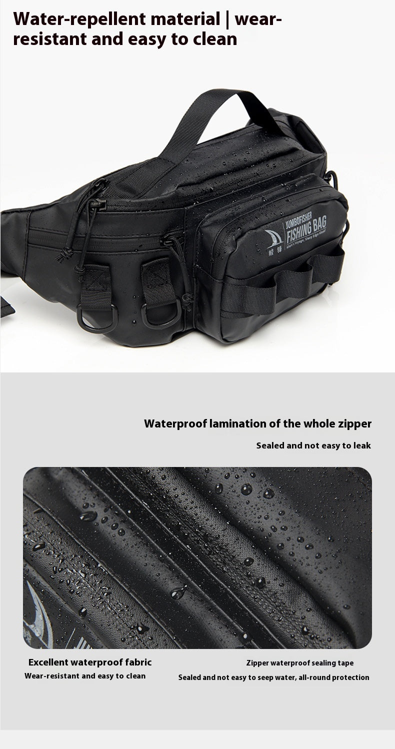 Waterproof Lure Waist Bag Wholesale Multifunctional Outdoor Fishing Bag Shoulder Bag Large Capacity Single Shoulder Crossbody Lure Bag