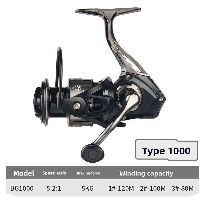 All-metal gapless spinning wheel long-cast sea fishing throwing wheel anti-seawater fishing wheel large object wheel anchor fish wheel BG