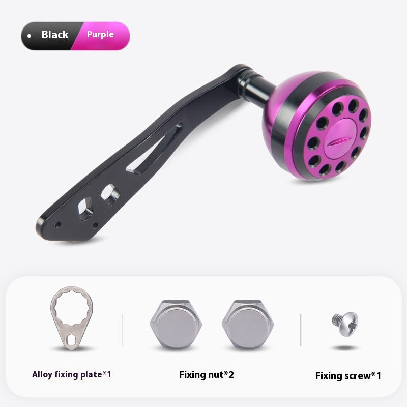Water Drop Wheel Modified Metal Single Crank Handle Drum Wheel Single Crank Arm Fishing Wheel Spherical Grip Ball 36.6g New Product