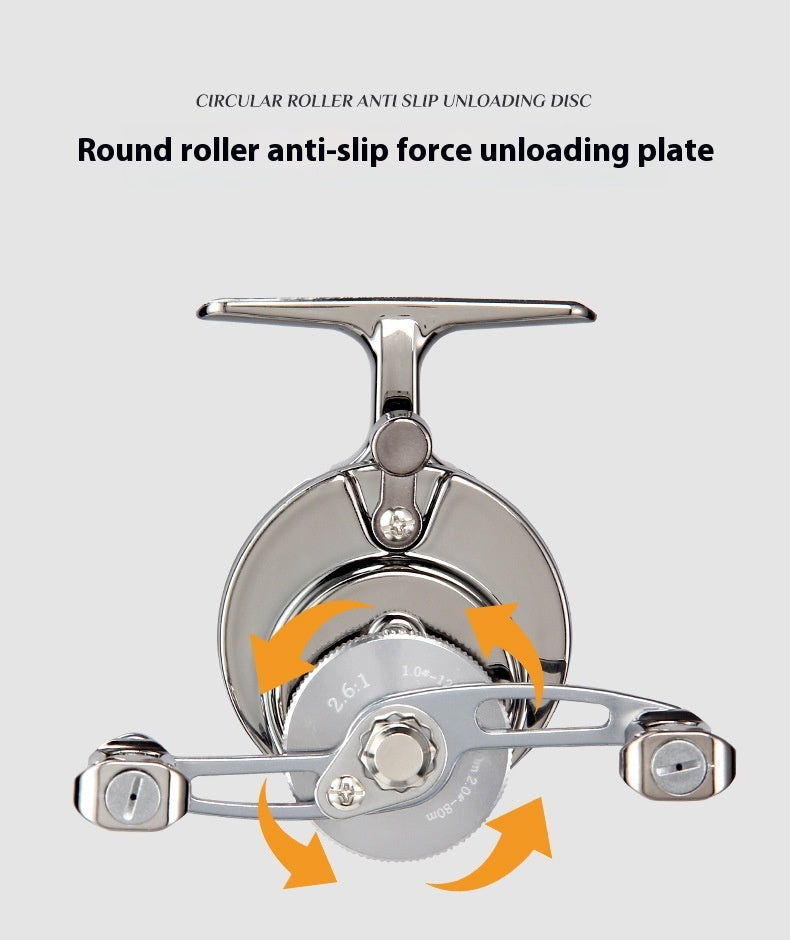 Ice Fishing Reel Winter Fishing Reel Raft Fishing Reel Double Arm High Leg Fishing Reel Point Release Line Raft Reel Front Fishing Reel